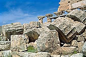 Selinunte the Acropolis. Remains of the magnificent temple C and temple D.